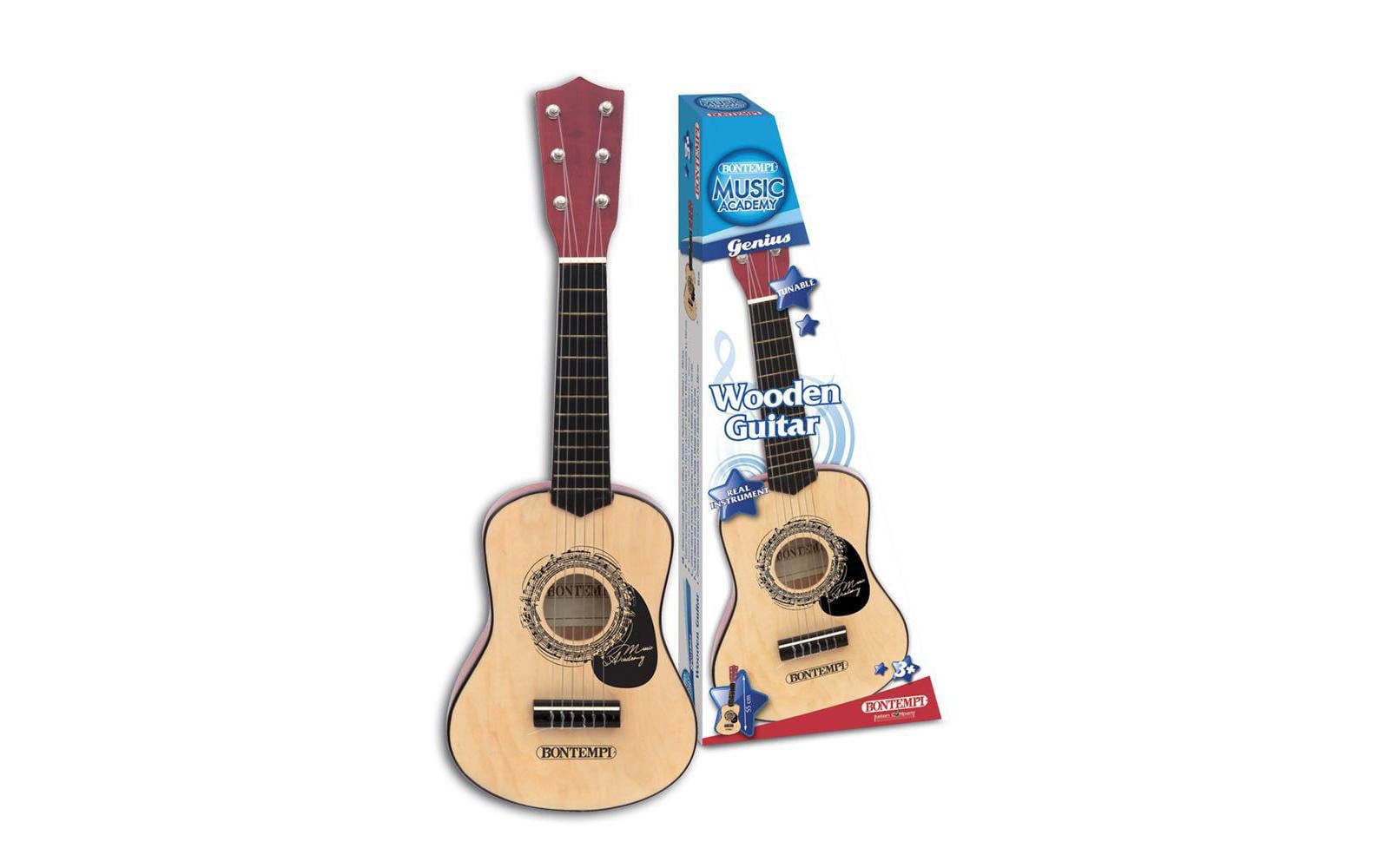 Bontempi Gitarre 6 Saiten – 55 cm – Holz – schwarz – ab 3 Jahren