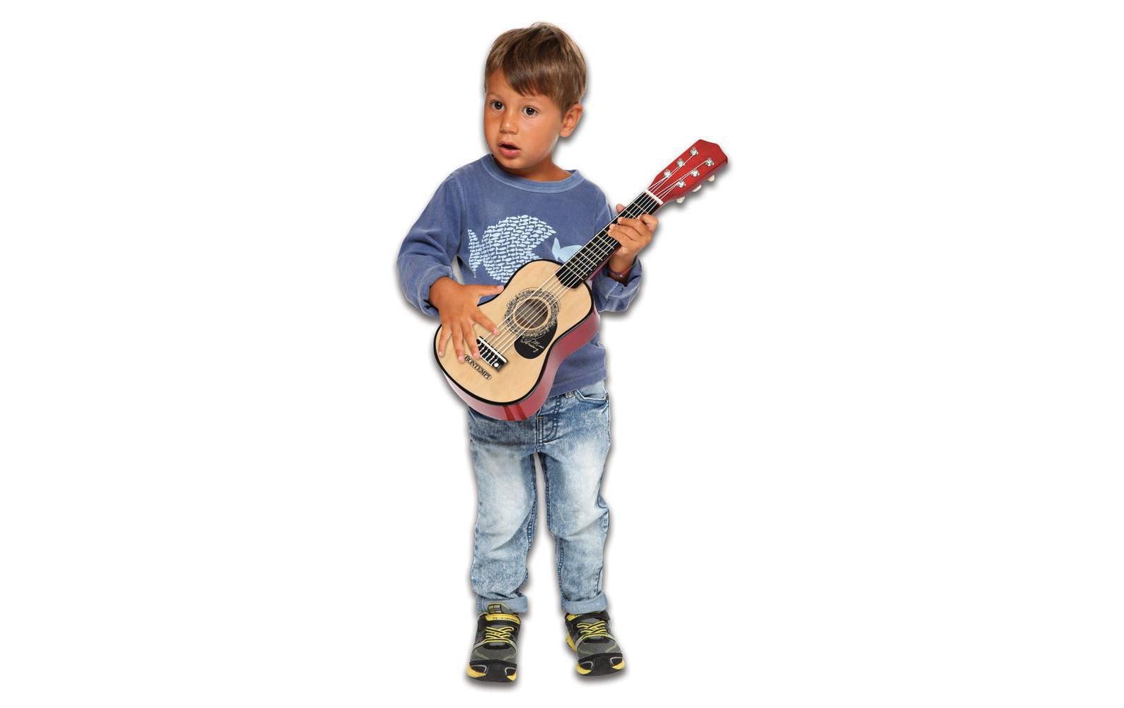Bontempi Gitarre 6 Saiten – 55 cm – Holz – schwarz – ab 3 Jahren