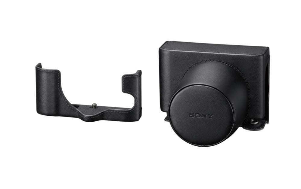 Sony LCJ-RXH Kameratasche – Echtleder, Schwarz – für Sony Cyber-shot RX1 Serie