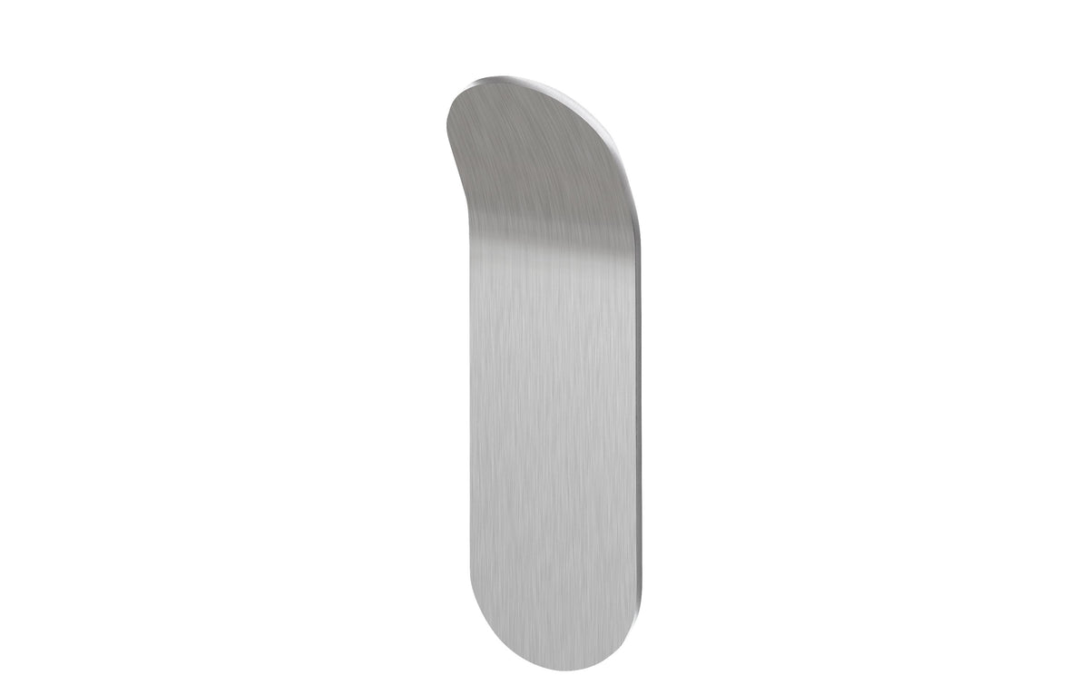 TESA Powerstrips Small Klebehaken – gebürsteter Edelstahl, 1 kg, Klebestreifen, 2er-Set