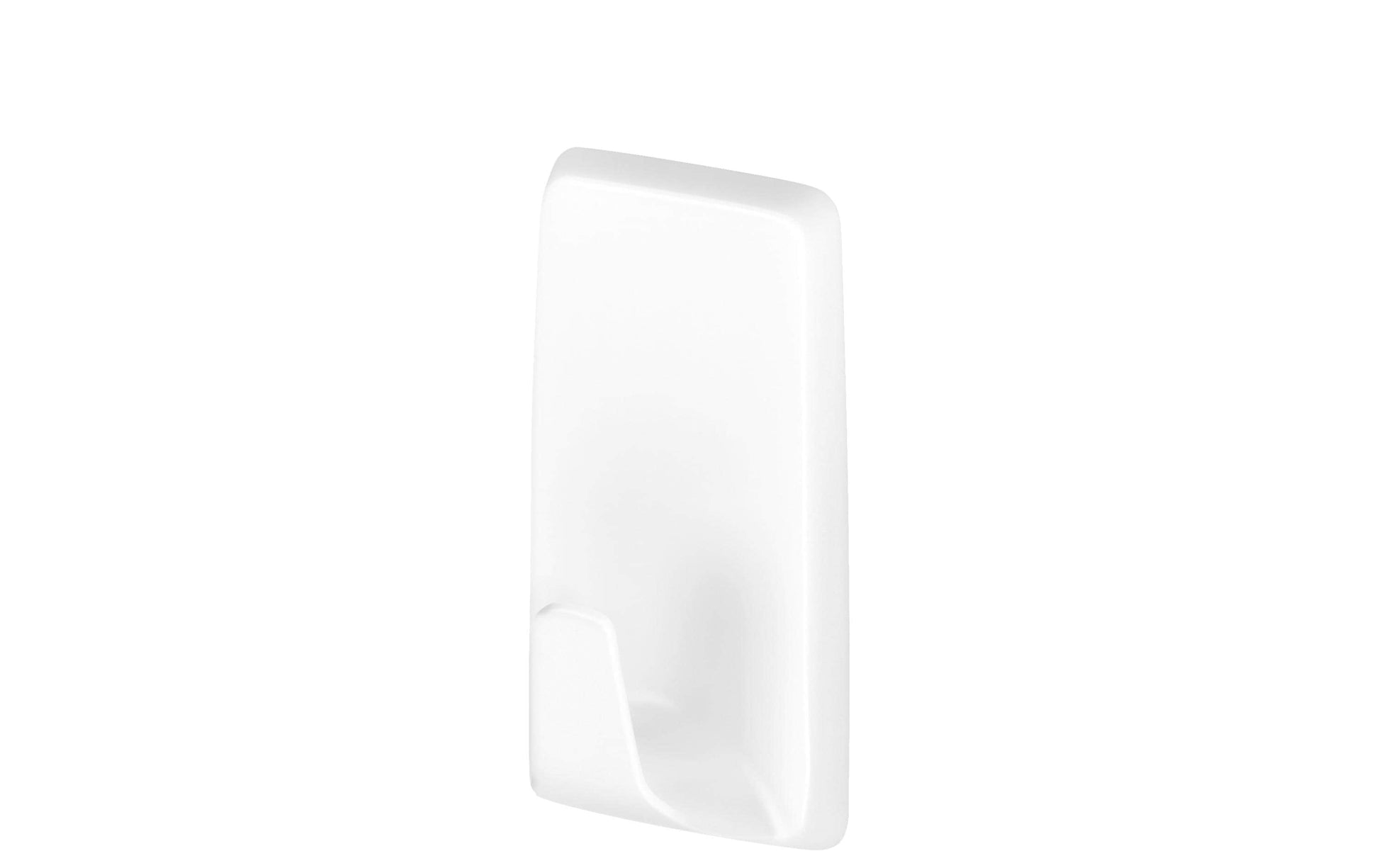 TESA Klebehaken – Kunststoff, 2 kg, Klebestreifen, Weiss, 2er-Set