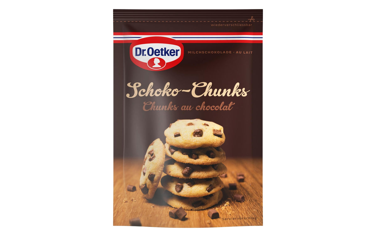 Dr. Oetker Schokostückchen – Milchschokolade – 100 g