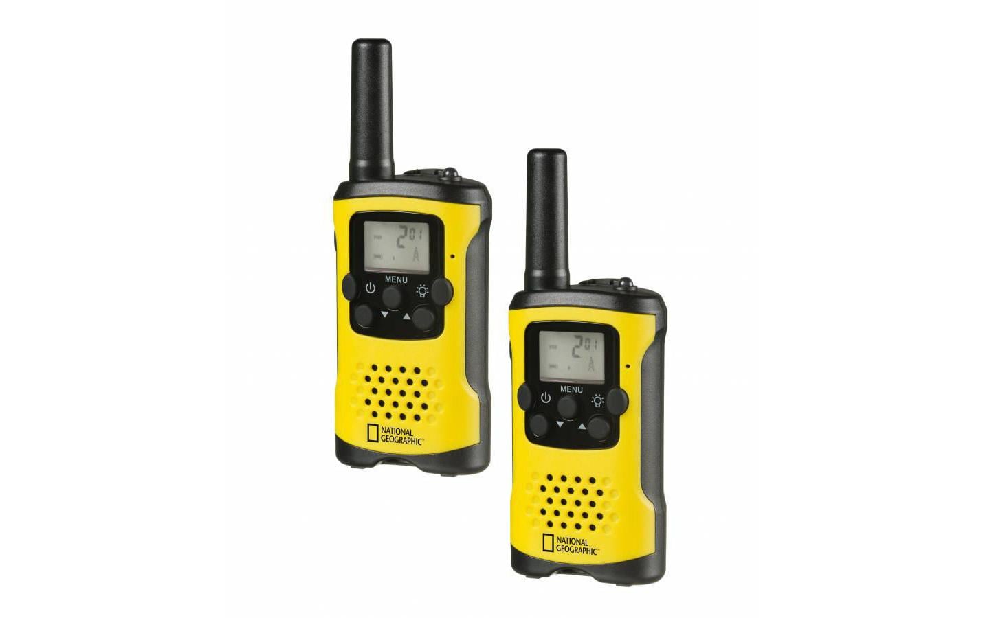 National Geographic Walkie-Talkie (Set), 3× AAA (LR03), Geräuschfunktion, Schwarz/Gelb