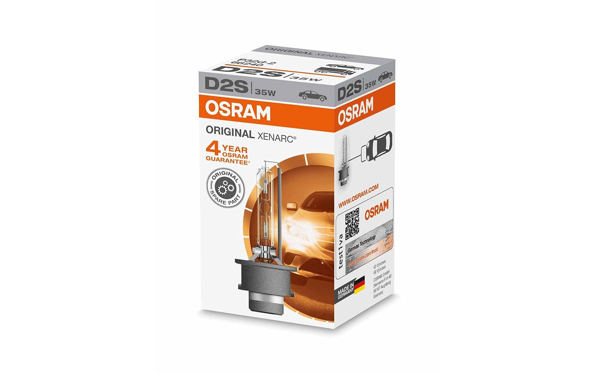Osram Xenon D2S P32d-2 – Tageslicht 4150 K, 3200 lm, 35 W