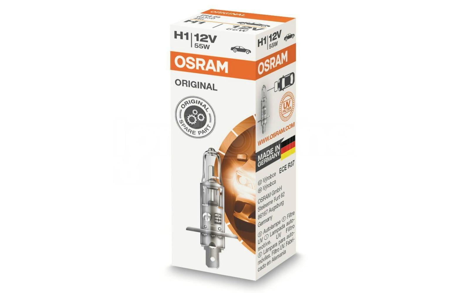 Osram Leuchtmittel H1 (P14.5s) – 1550 lm, 55 W – Neutralweiss