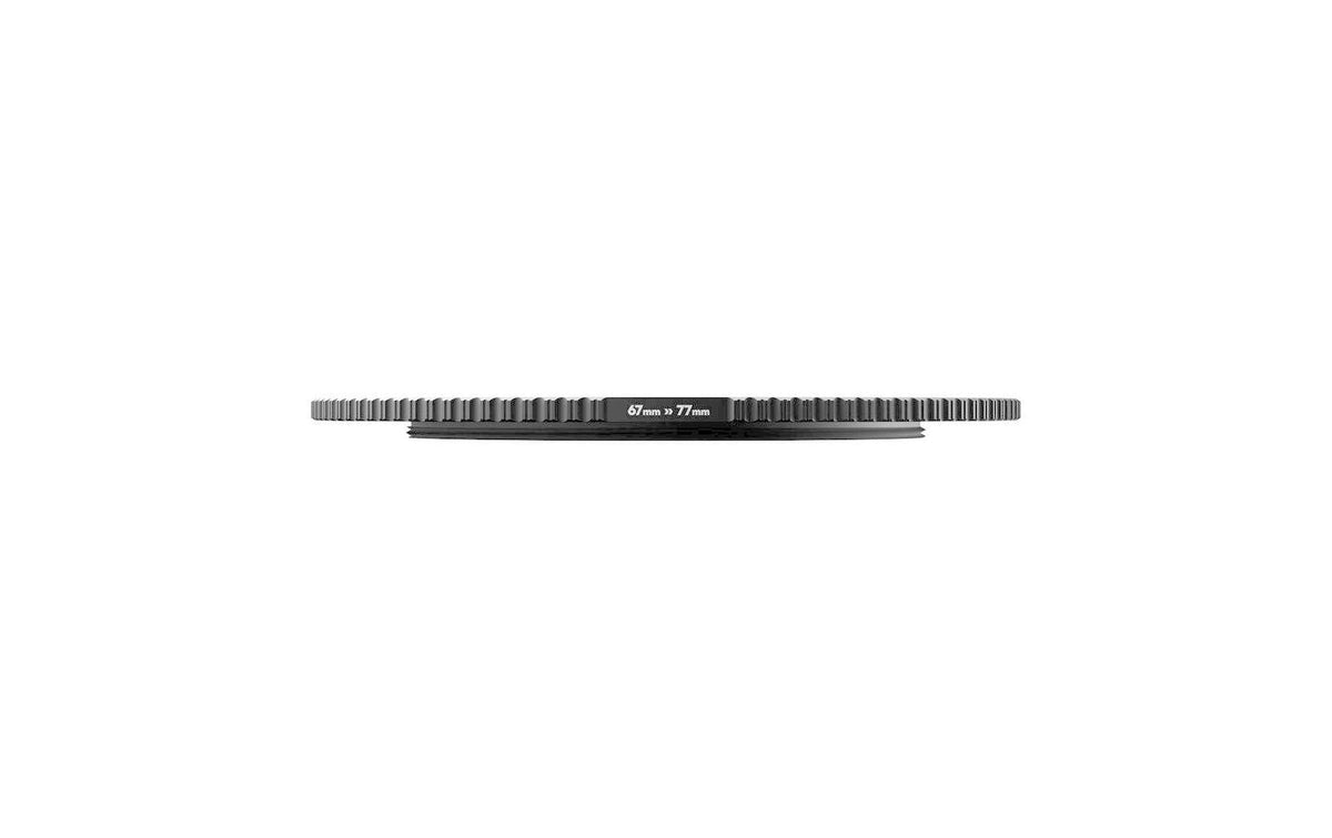 PolarPro QuartzLine Verstärkerring 67→77 mm – für Objektive mit 67 mm Filtergewinde – Schwarz/Silber