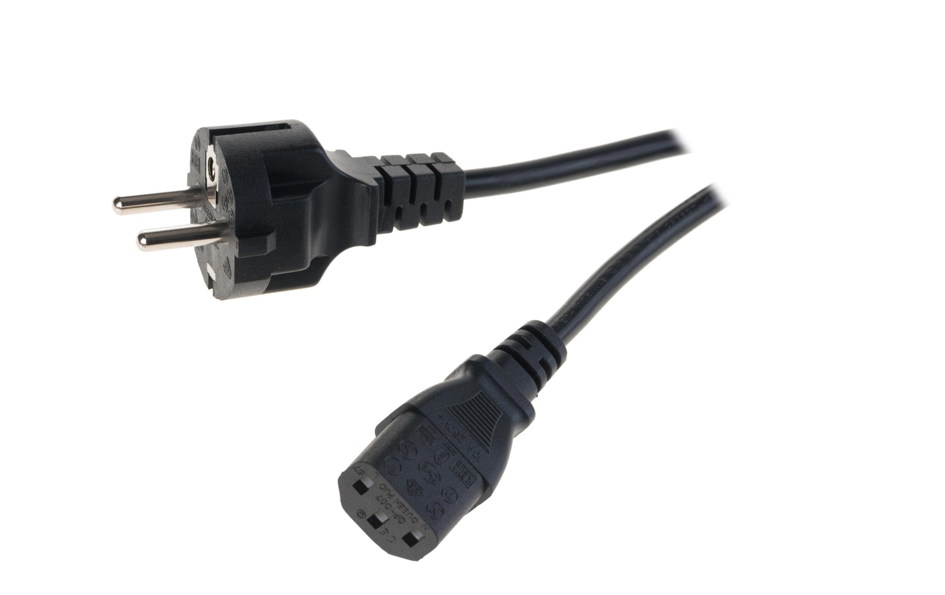 Diggelmann Netzkabel – Schuko (CEE 7/7)–IEC C13, 1 m, 10 A, schwarz