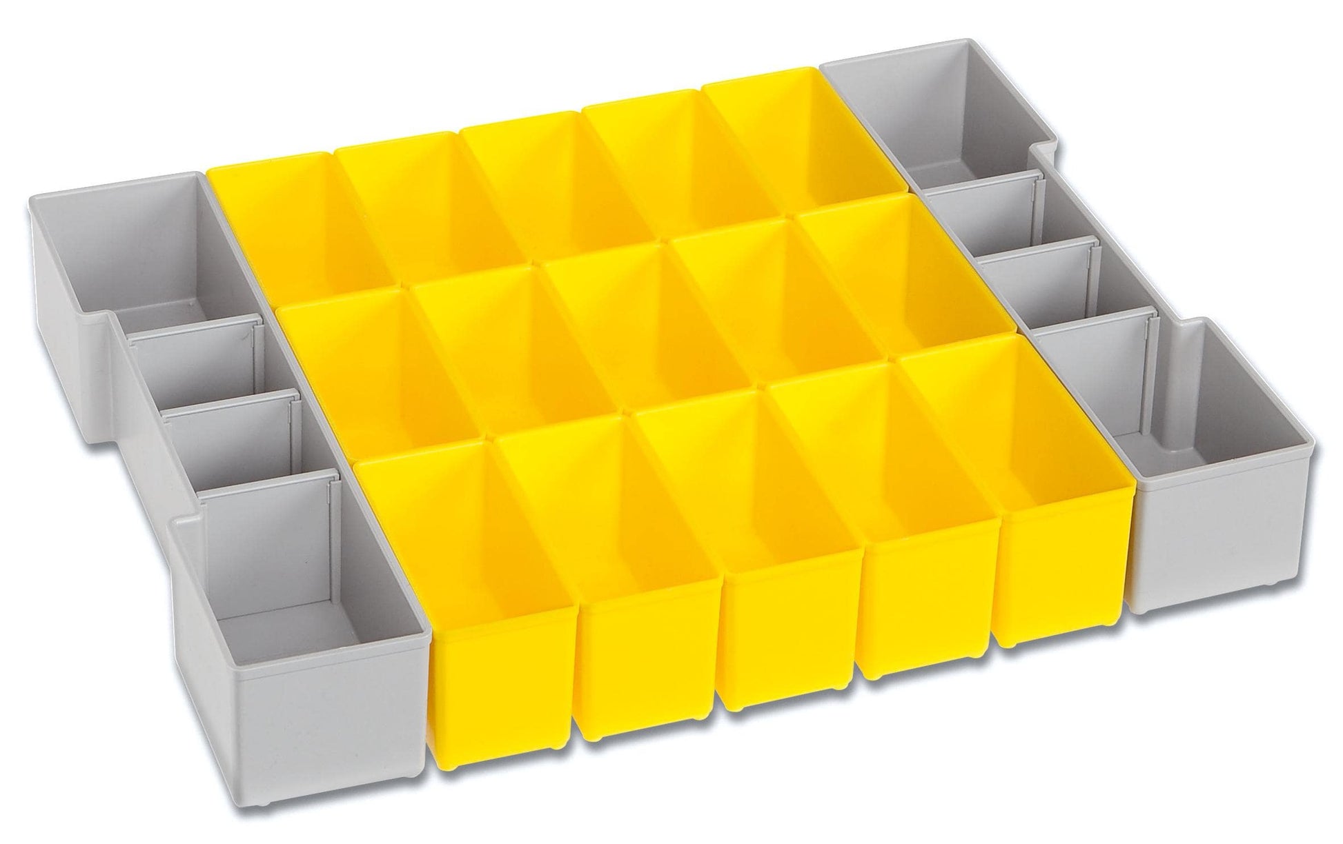 L-BOXX B3 Insetboxenset – 17-teilig, inkl. 6 Trennwände, Grau/Gelb, für L-BOXX