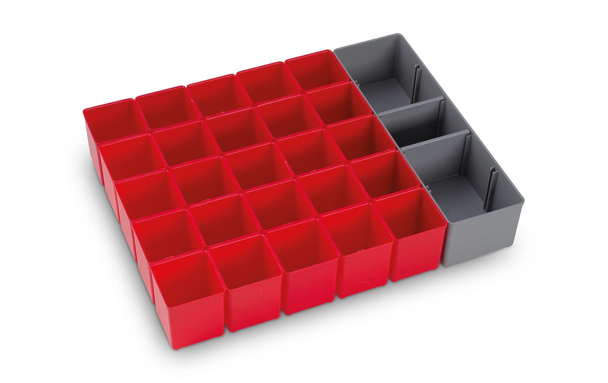 L-BOXX i-BOXX 72 Insetboxenset 26-teilig – grau/rot, Kunststoff, für L-BOXX 72