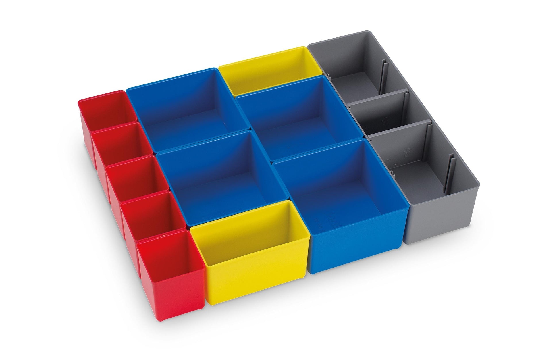 L-BOXX Insetboxenset – 12-teilig, mit 2 Trennwänden, mehrfarbig, Kunststoff, für L-BOXX 72