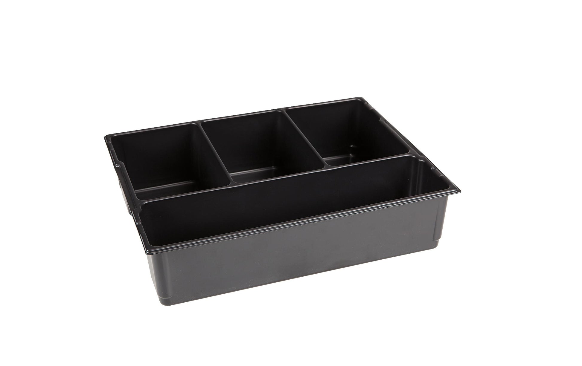 L-BOXX Kleinteileinsatz – 4 Mulden, schwarz, Kunststoff, für L-BOXX 136