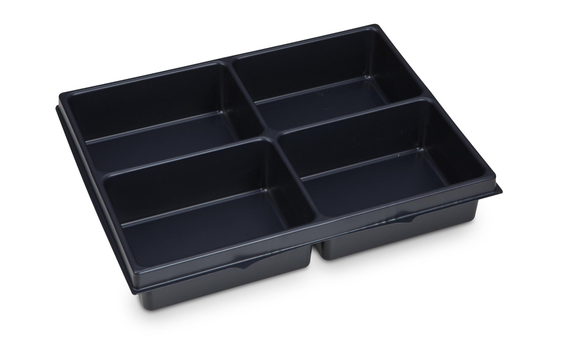 L-BOXX Kleinteileinsatz 4 Mulden – Schwarz, Kunststoff, für i-BOXX 72