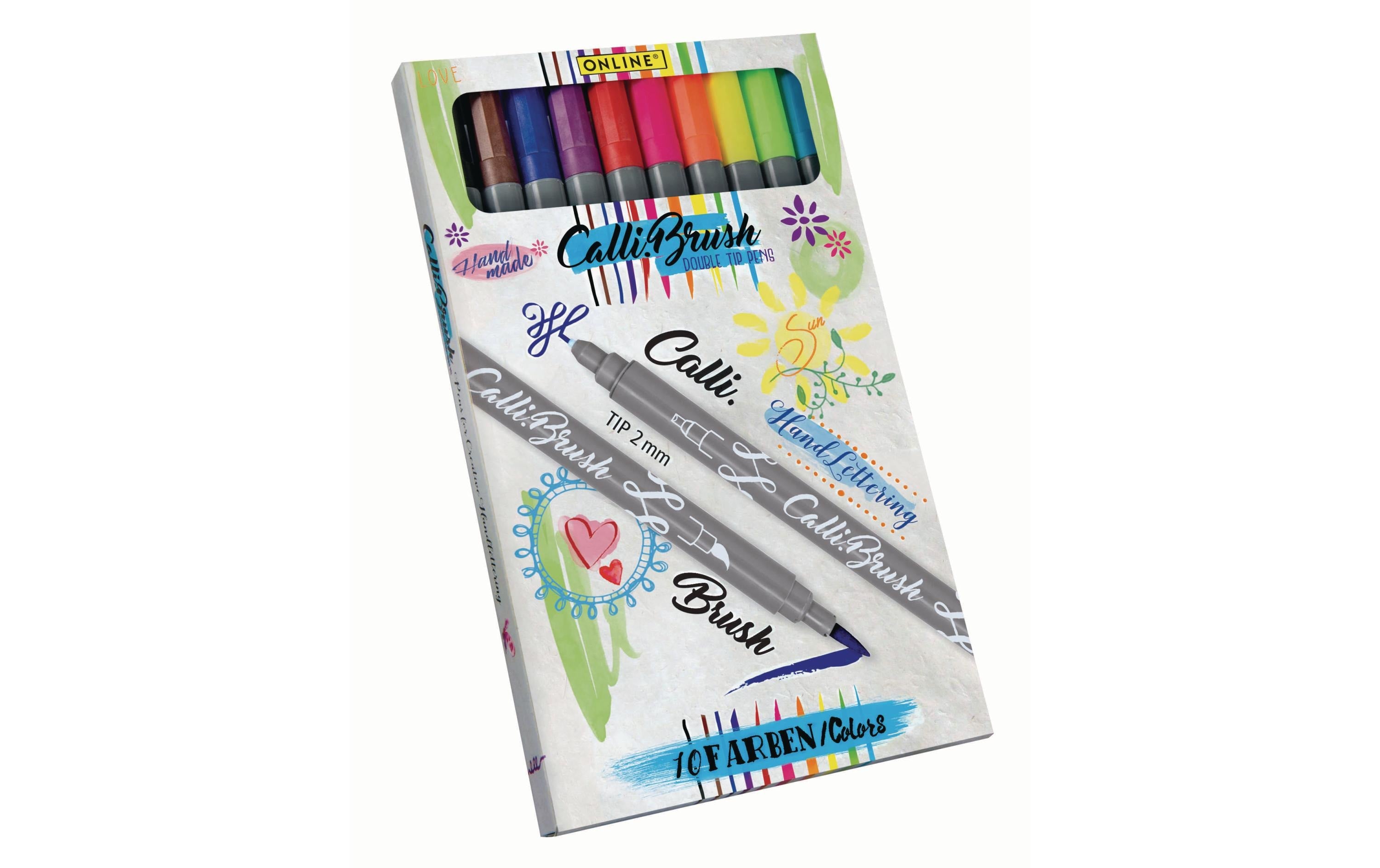 Online Callibrush Brush Pen – Pinselspitze, auswaschbar, 10 Farben