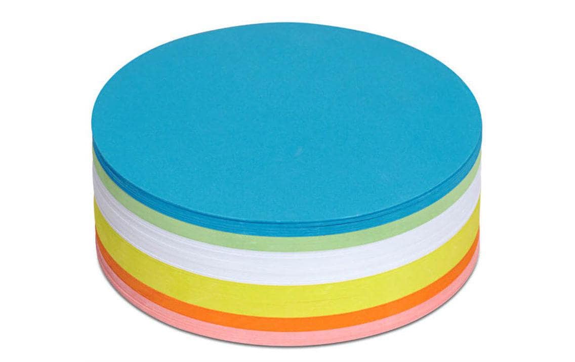 MAUL Runde Moderationskarten – 13,5 cm, 250 Stk. – mehrfarbig