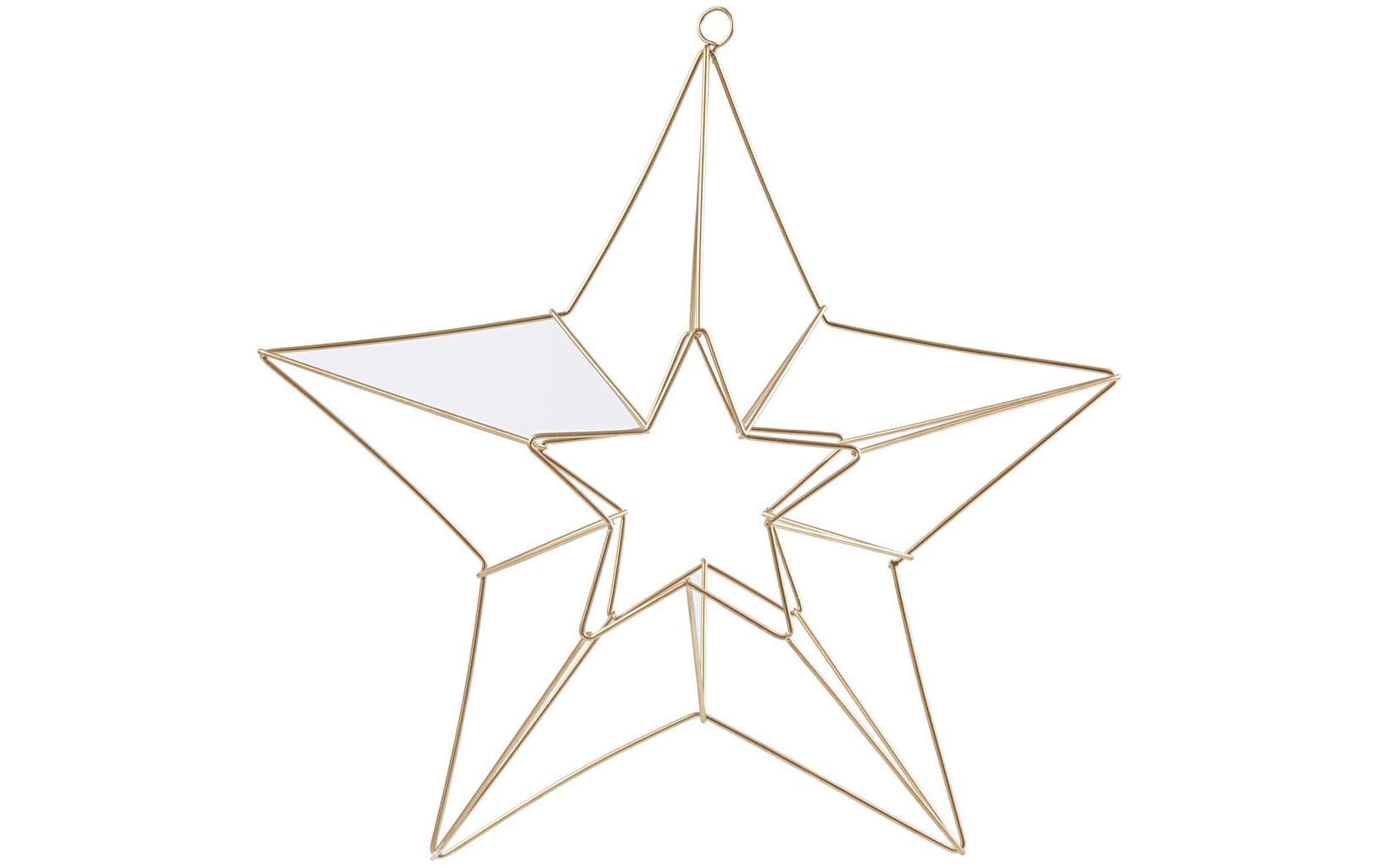 Creativ Company Anhänger Stern – 34 × 30 cm – Metall, Messing, 1 Stück