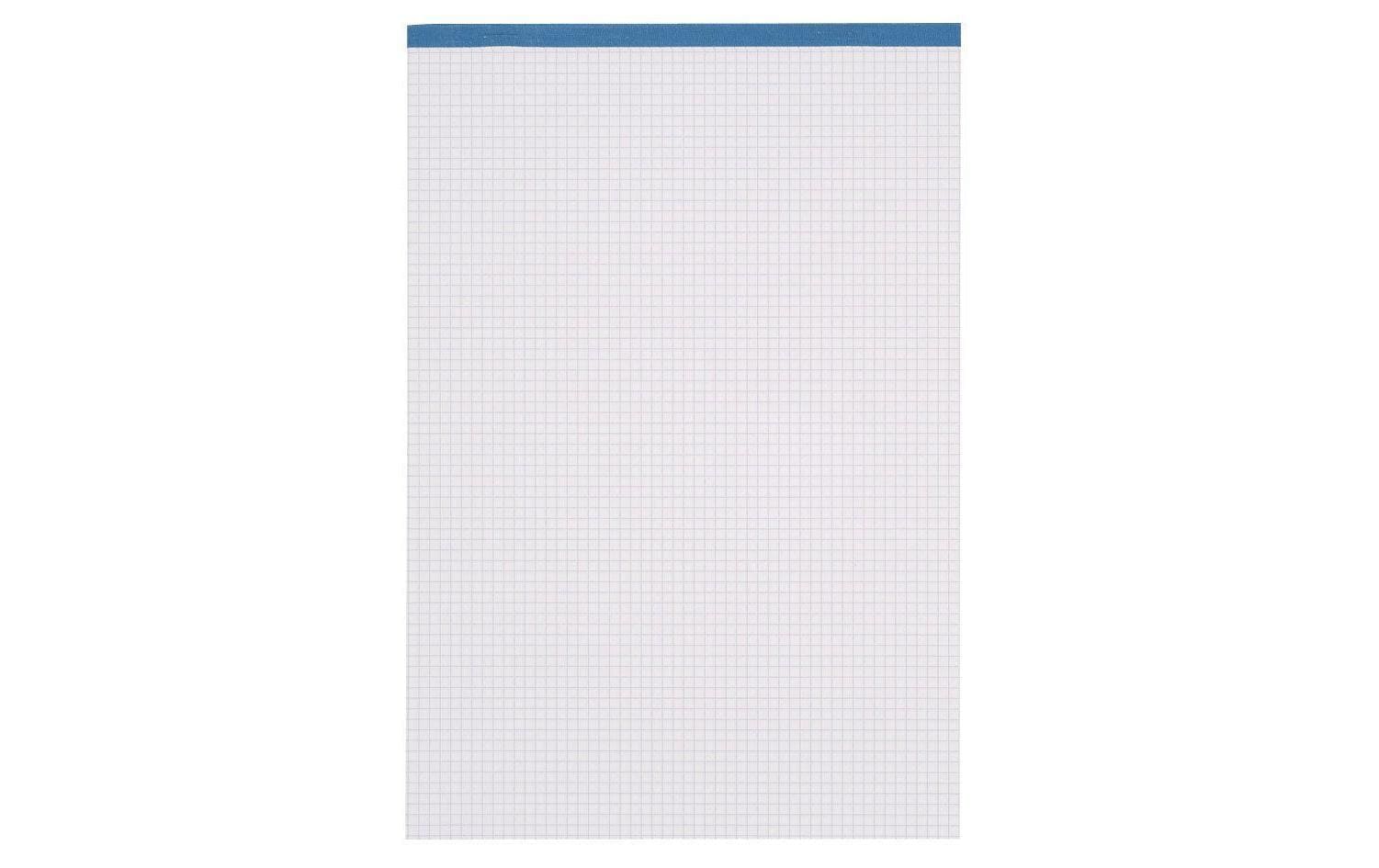 Elco Notizblock A4, kariert, 100 Blatt, perforiert, 65 g/m² – weiss, 5er-Pack