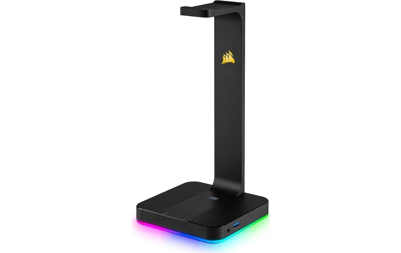 Corsair ST100 RGB – Kopfhörerständer, mit RGB, Schwarz, für PC