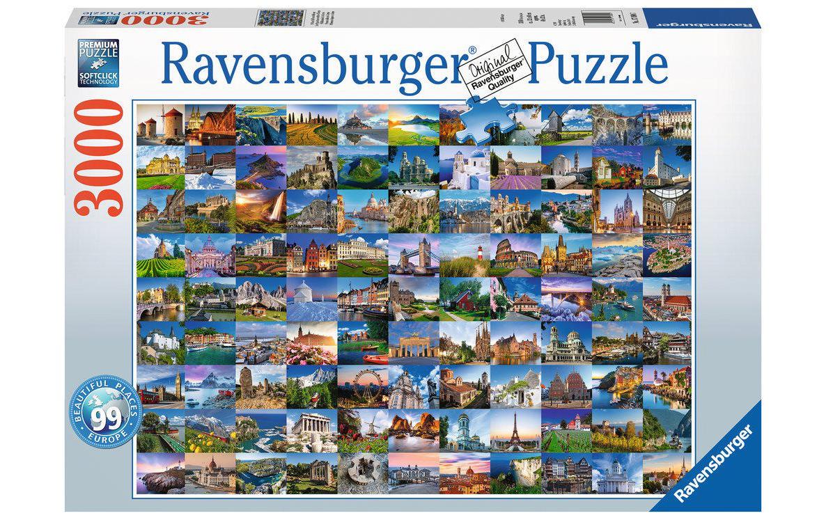Ravensburger Puzzle 99 Schöne Orte in Europa – Logikspiel, ab 14 Jahren
