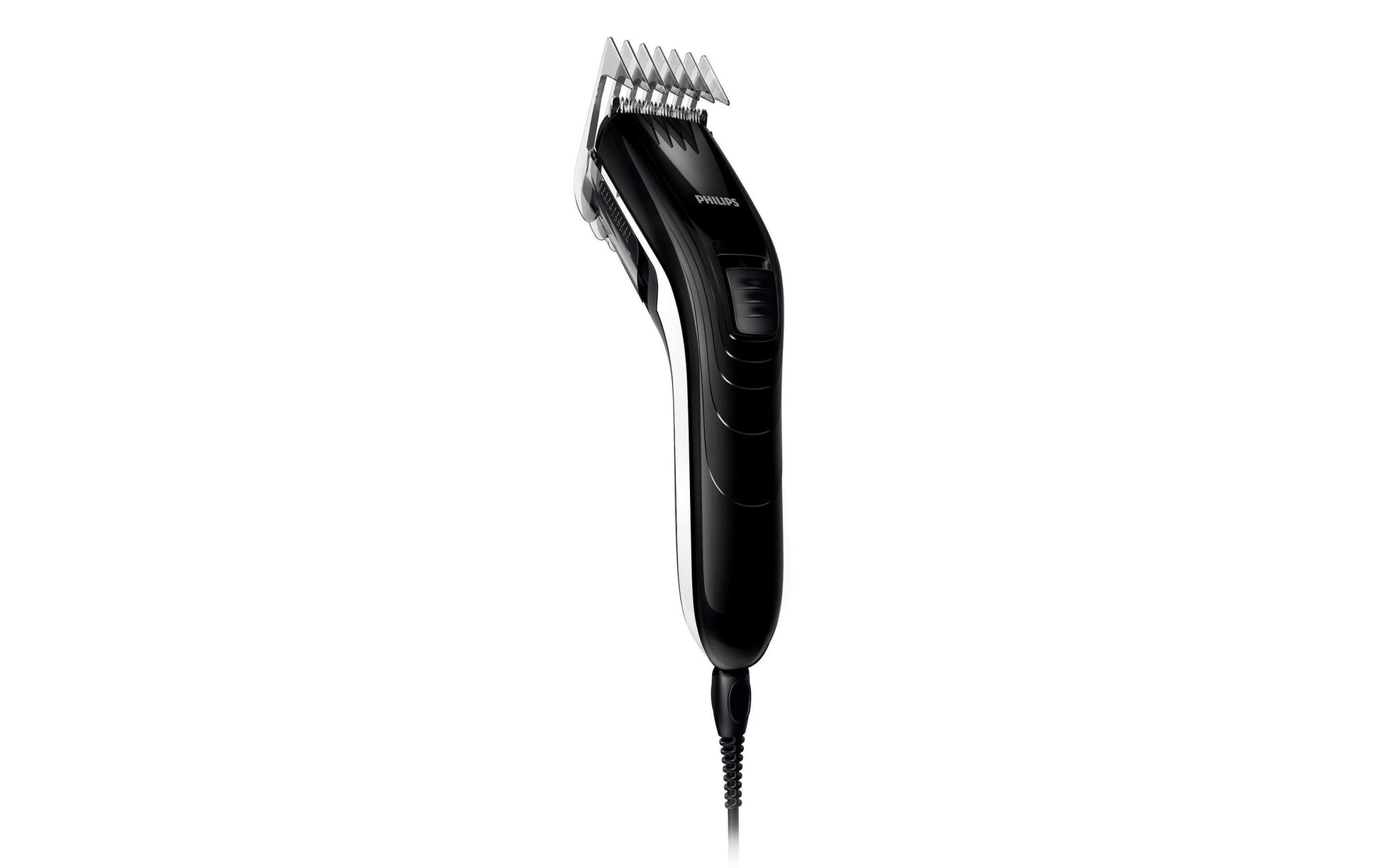 Philips Haarschneider QC5115/15 – 11 Längeneinstellungen, 3 mm–2,1 cm, Schnittbreite 4,1 cm – Schwarz, Weiss
