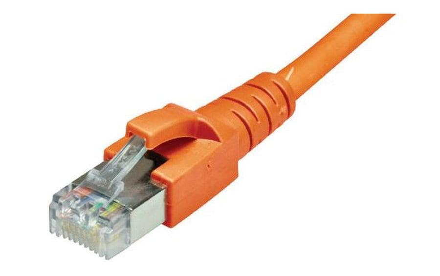Dätwyler it infra Dätwyler Patchkabel – 15 m, RJ45–RJ45, Orange, S/FTP, Cat 6A, halogenfrei