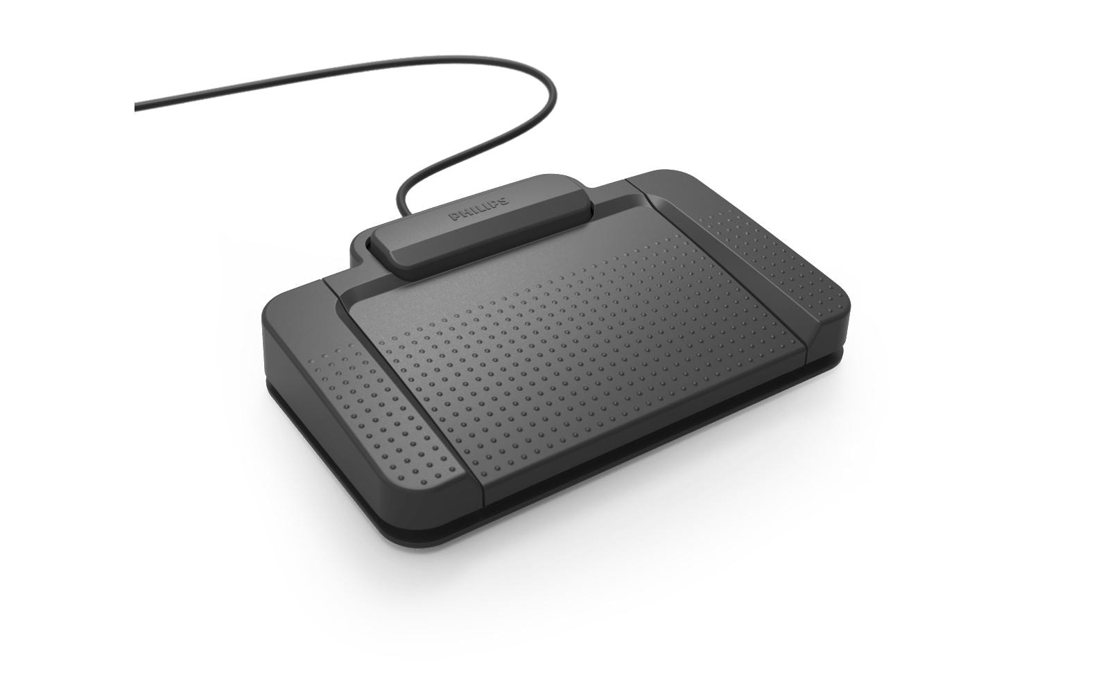 Philips ACC2330 – Fussschalter – USB – 4 Pedale, mittleres Pedal fixierbar – Schwarz