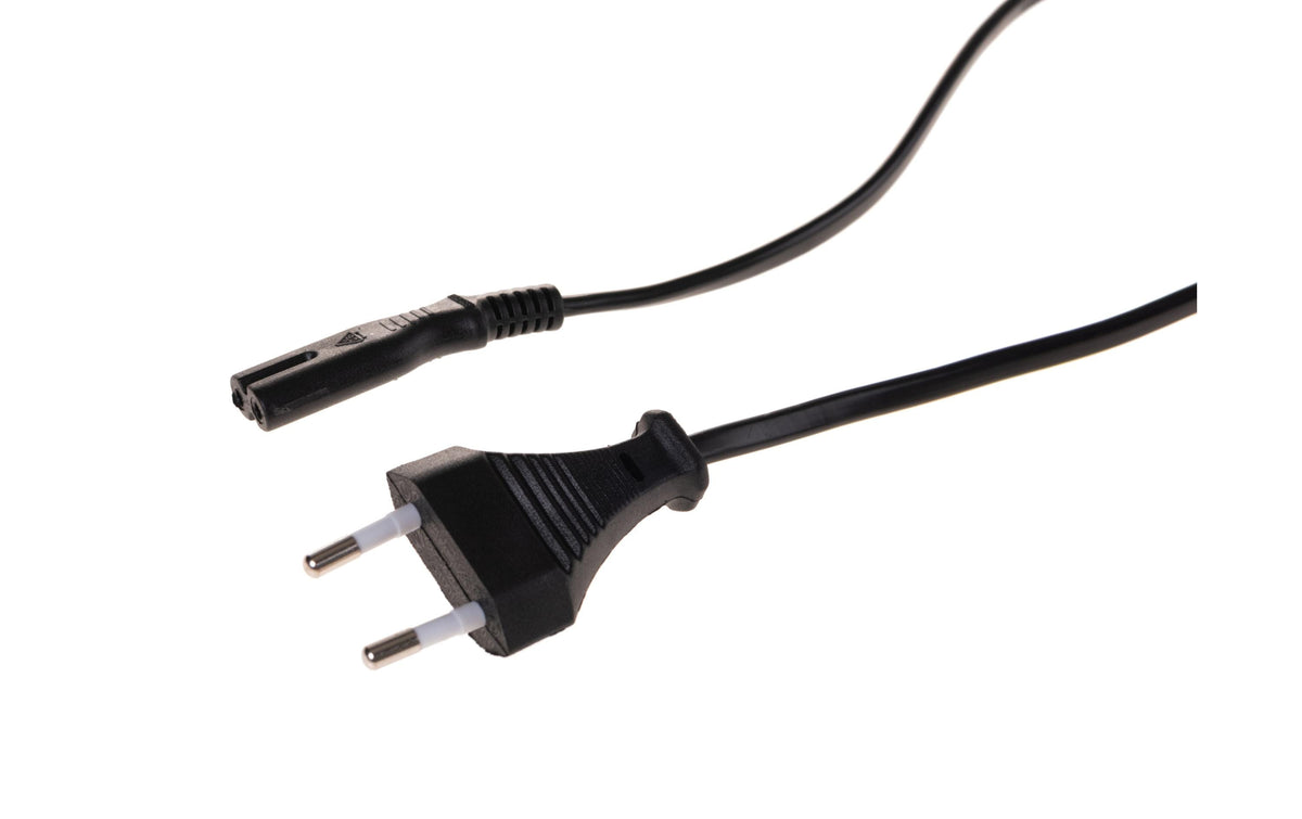 ROLINE Netzkabel – Eurostecker (Typ C) – IEC C7, 1,8 m, 250 V/2,5 A, Schwarz
