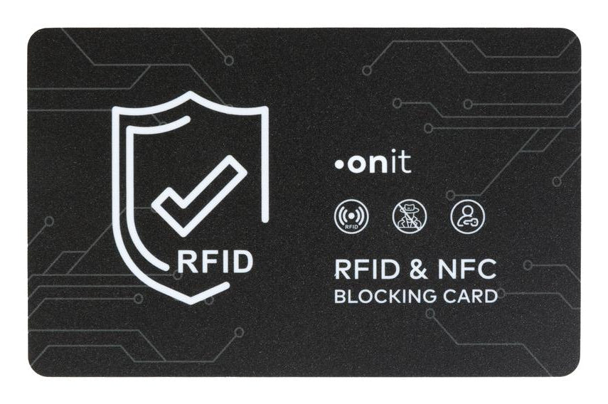ONIT RFID-Blocker – RFID-Schutz – 85 × 54 mm – Schwarz – F01640
