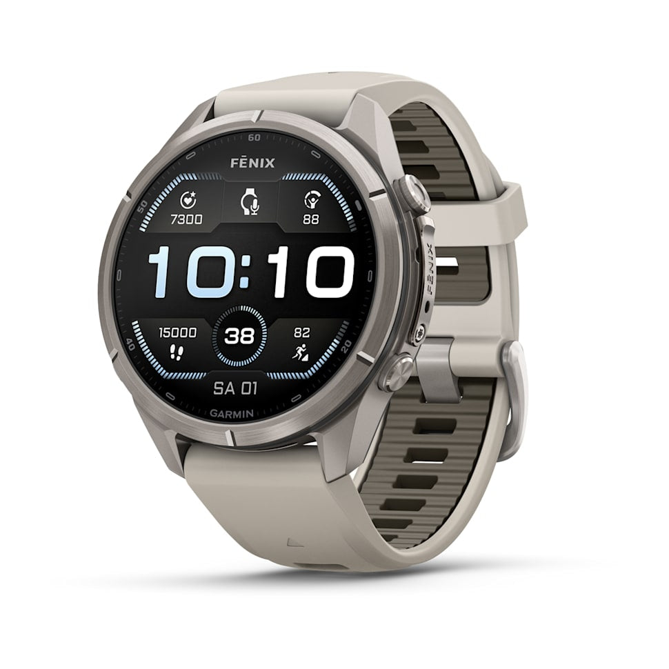 Garmin fēnix 9 Pro 43 mm GPS – Titan Nebelgrau, 100 m, für Android, iOS