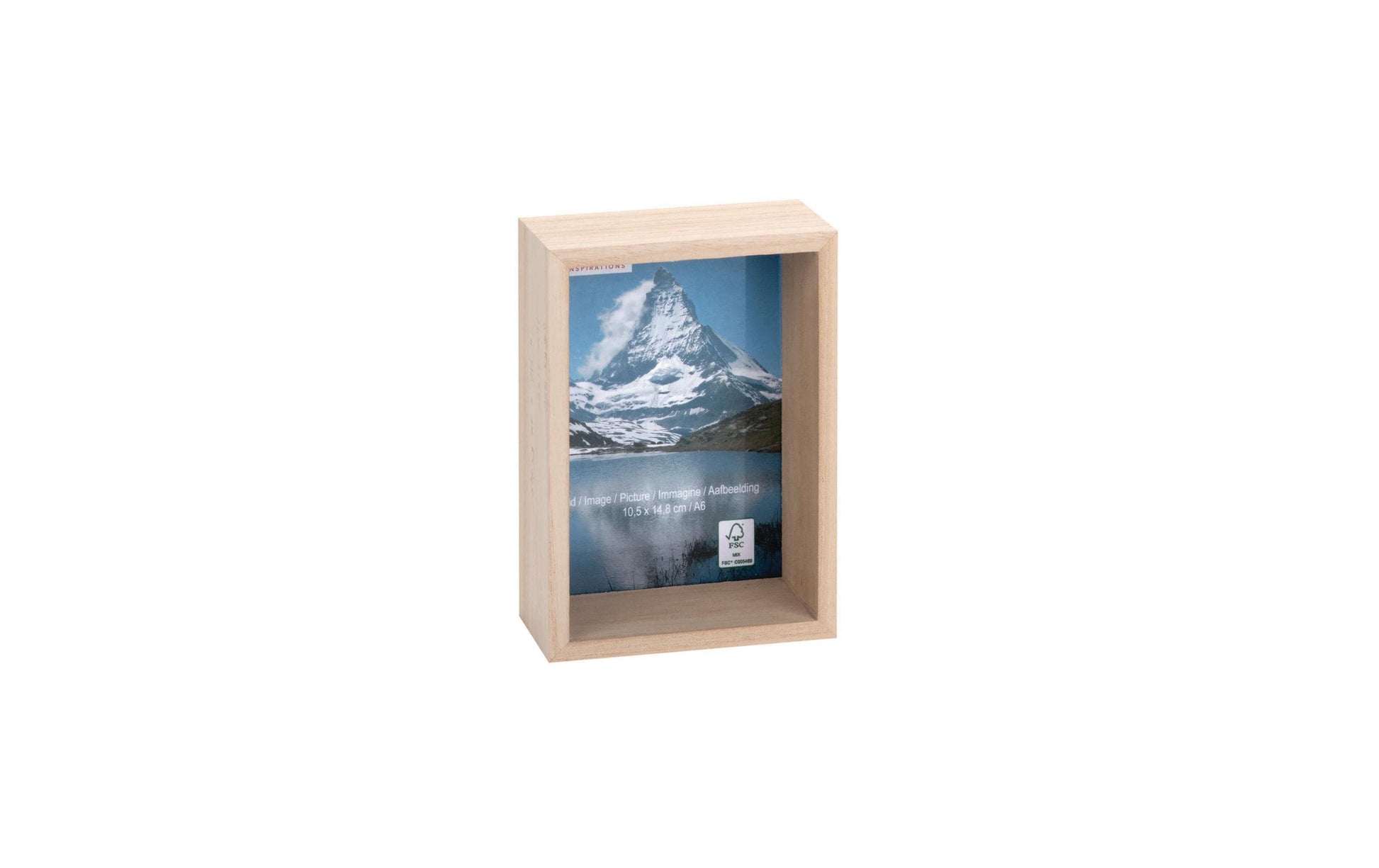 GLOREX Bilderrahmen – für 10,5 × 14,8 cm – Holz, braun