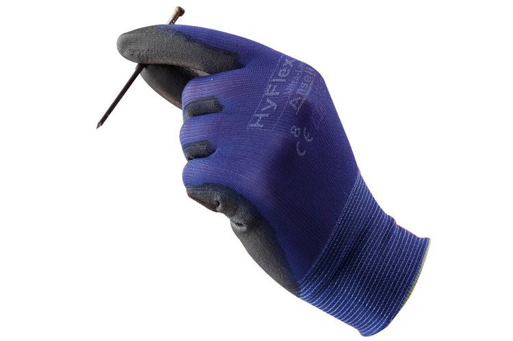 Ansell Arbeitshandschuhe HyFlex 11-618/9 – Grösse L, 1 Paar – Nylon/PU, Fingerspitzen beschichtet