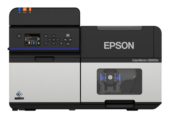 Epson ColorWorks C8000e MK – Farbetikettendrucker, Tintenstrahl, 25,4–112 mm, 600 × 1200 dpi, USB, WLAN