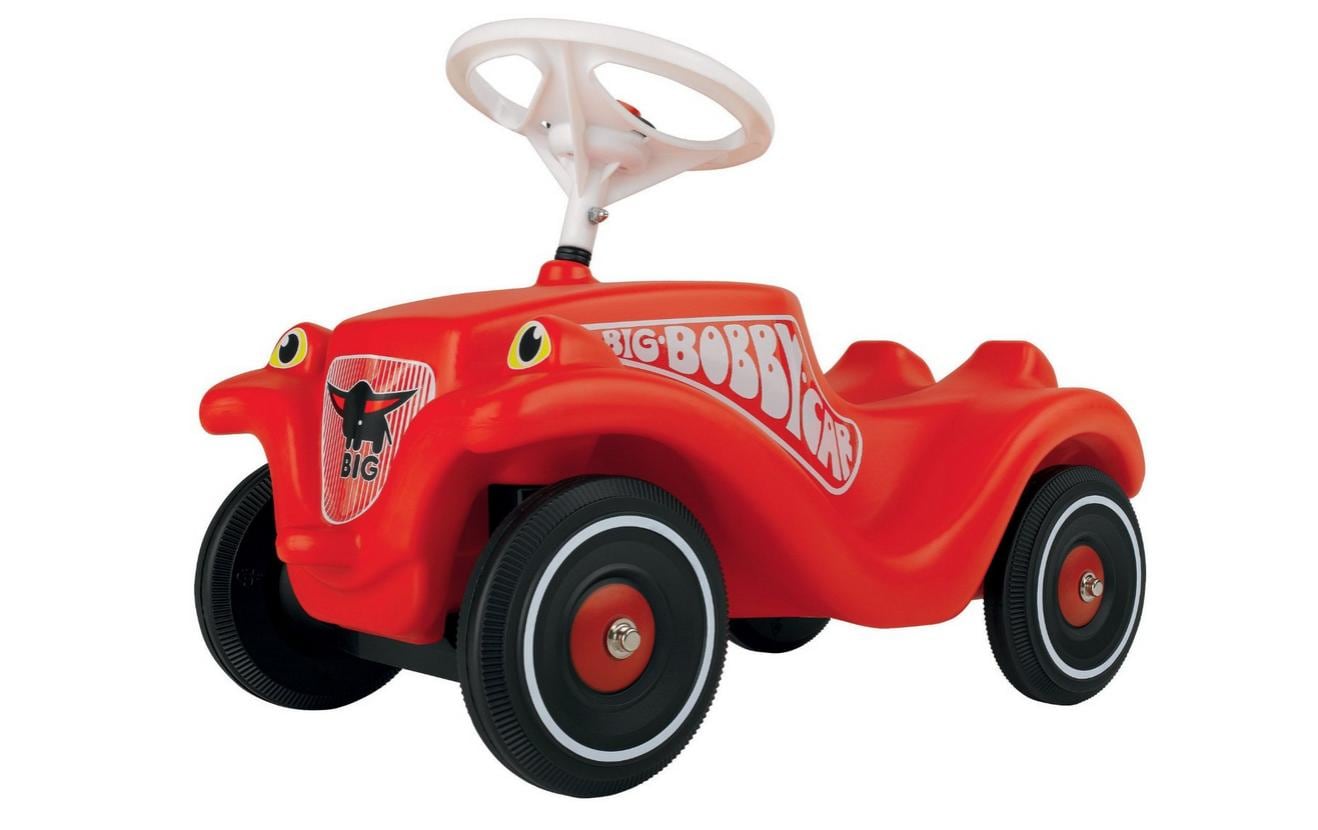 BIG Bobby Car Classic Aufsitzauto – mit Hupe, Fussstütze – 58 × 38 × 30 cm – ab 1 Jahr – Kunststoff, rot