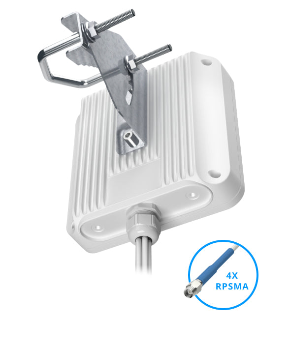 QuWireless QuSector 7V-120-4 – Richtantenne, 2,4–2,5/5–7,125 GHz, 7 dBi, RP-SMA, IP67, Mast