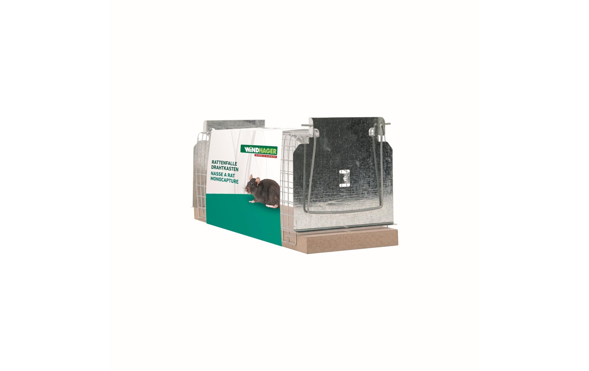 Windhager Rattenfalle – 9,5 × 9,2 × 26 cm – braun – für Ratten
