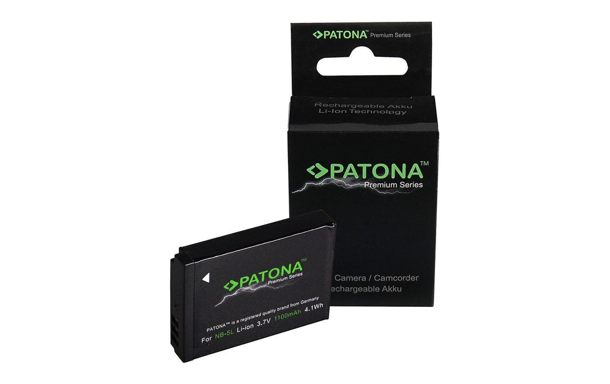 PATONA NB-5L Akku – 1100 mAh, 3,7 V Li-Ion – für Canon IXY DIGITAL, Digital IXUS, PowerShot SD und andere