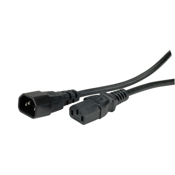 VALUE Netzkabel – IEC C14 zu IEC C13, 1,8 m, 250 V/10 A, schwarz