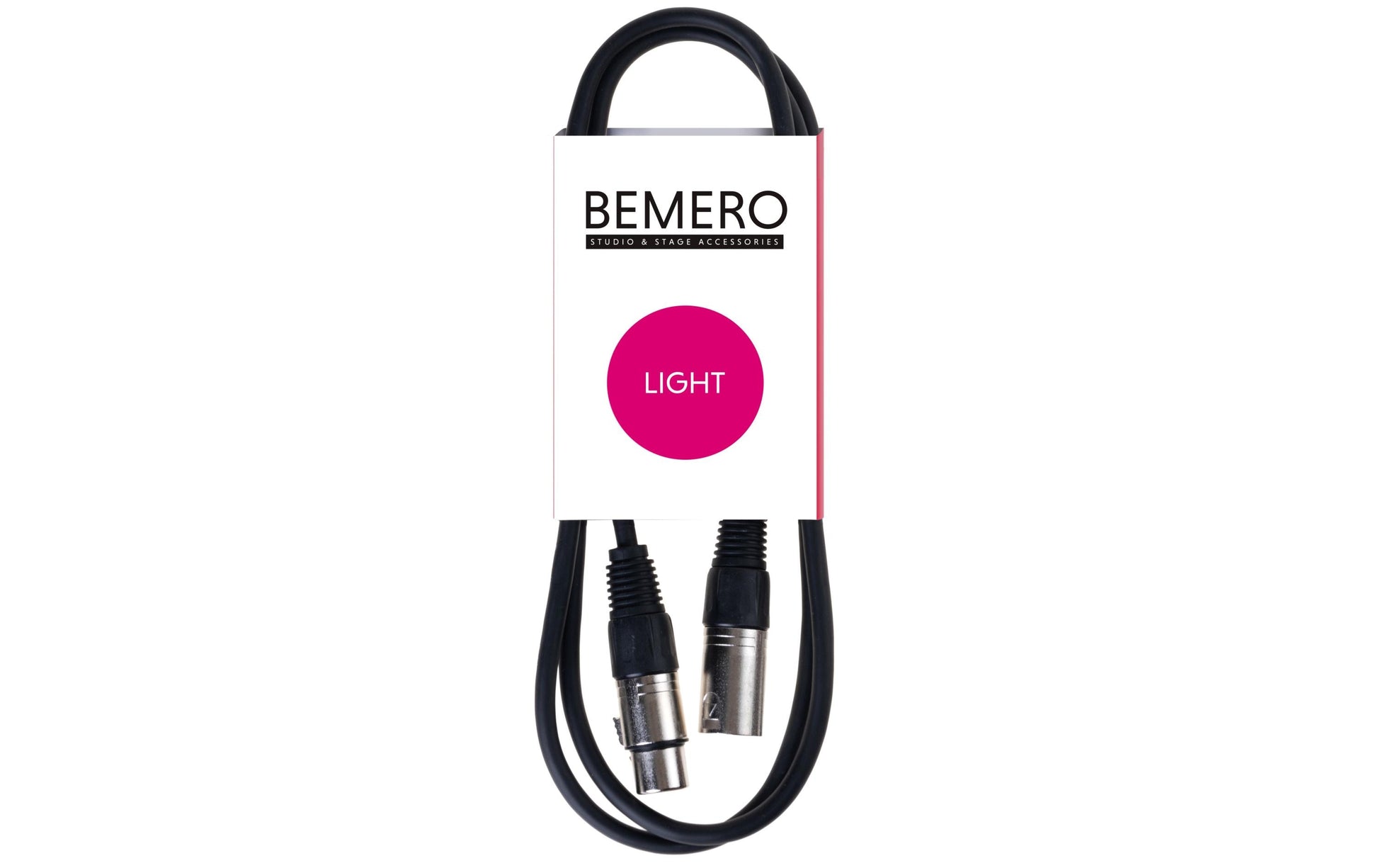 Bemero XLR-Kabel – 3-pol M–F – 0,75 m, Schwarz