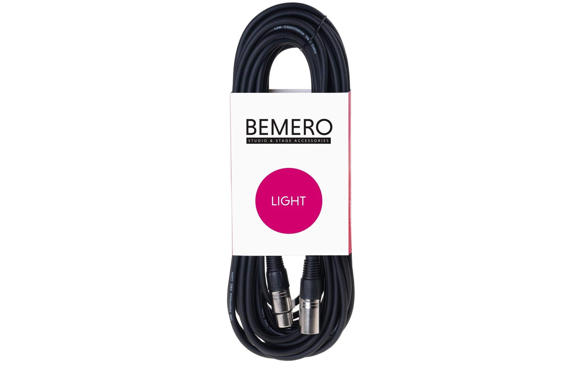 Bemero BLC1011-1200BK – DMX-Kabel, 3-pol XLR M/F, 12 m, Schwarz