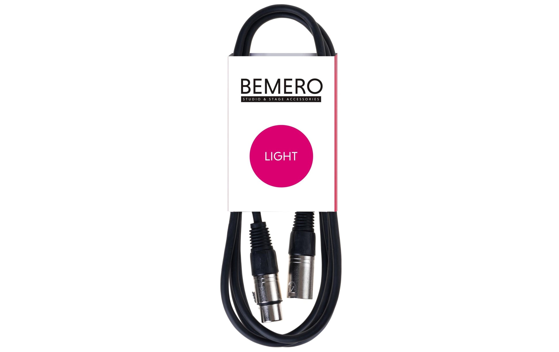 Bemero BLC1011-300BK – DMX-Kabel, 3-pol XLR (XLRm/XLRf), 3 m, Schwarz