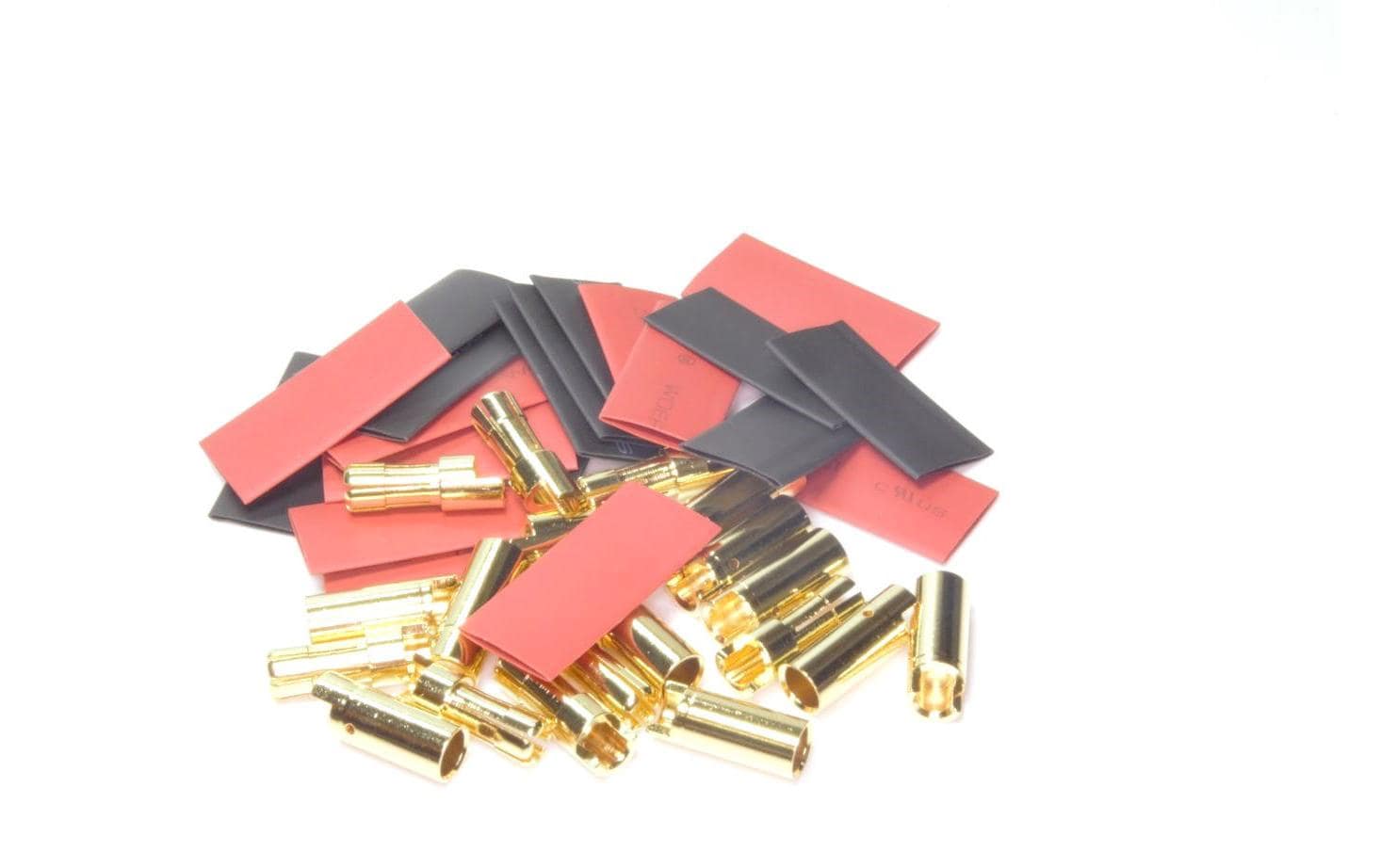 EP Product Stecker 5,5 mm Gold, 10er-Pack – schwarz/gold/rot
