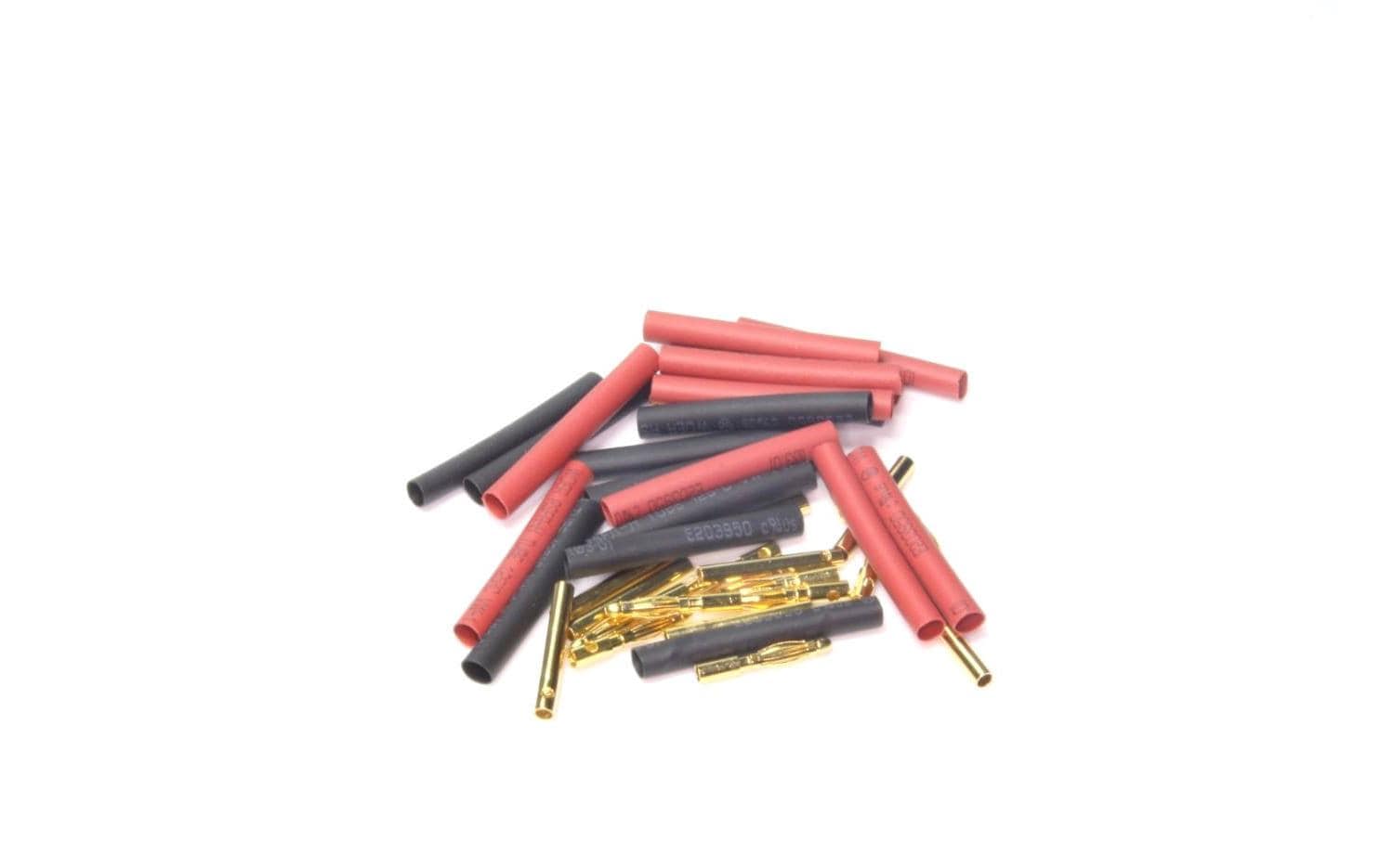 EP Product Stecker/Buchse – 2 mm, Gold, 10er Pack, Schwarz/Gold/Rot