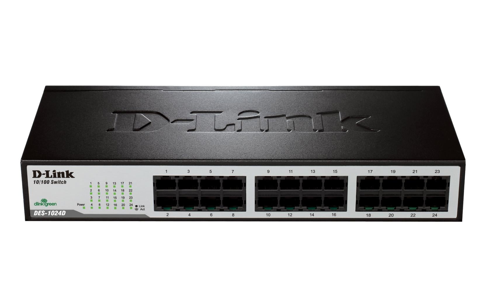 D-Link DES-1024D – Unmanaged Fast Ethernet Switch – 24× 10/100, Desktop