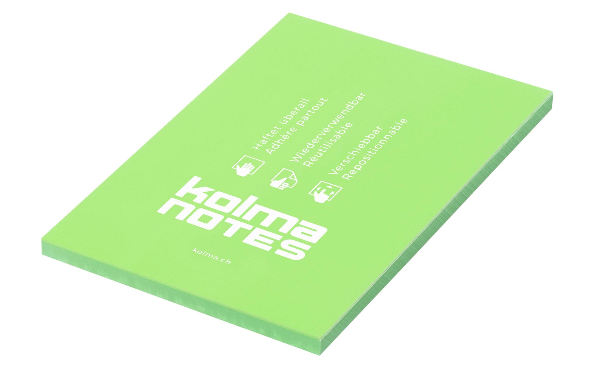 Kolma Haftnotizen – 105×148 mm – Neongrün, 100 Blatt