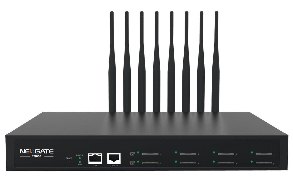 Yeastar TG800 – GSM VoIP-Gateway, 1× RJ-45 10/100 Mbit/s, SIP, IAX2, Schwarz