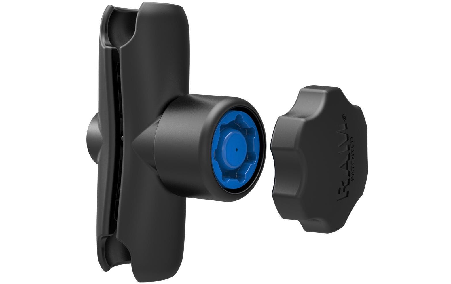 RAM Mounts RAM-B-201-SU – Monitorarm Tischhalterung – Doppel-Socket, Aluminium – Schwarz – für 1" Kugel