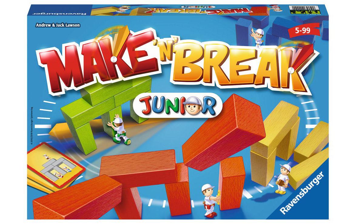 Ravensburger Make 'n' Break Junior – Geschicklichkeitsspiel, 2–5 Spieler, ab 5 Jahren, 20 Min., Mehrsprachig