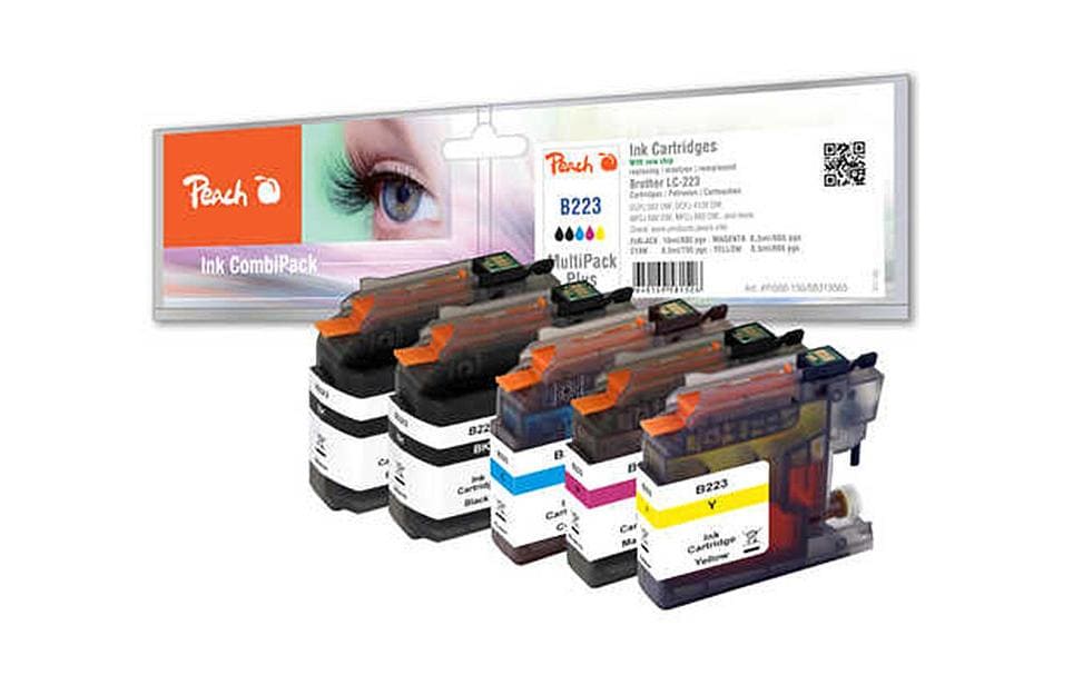 Peach Tintenpatronen-Multipack LC-223, kompatibel – für Brother MFCJ 480 DW, MFCJ 680 DW, MFCJ 880 DW und andere