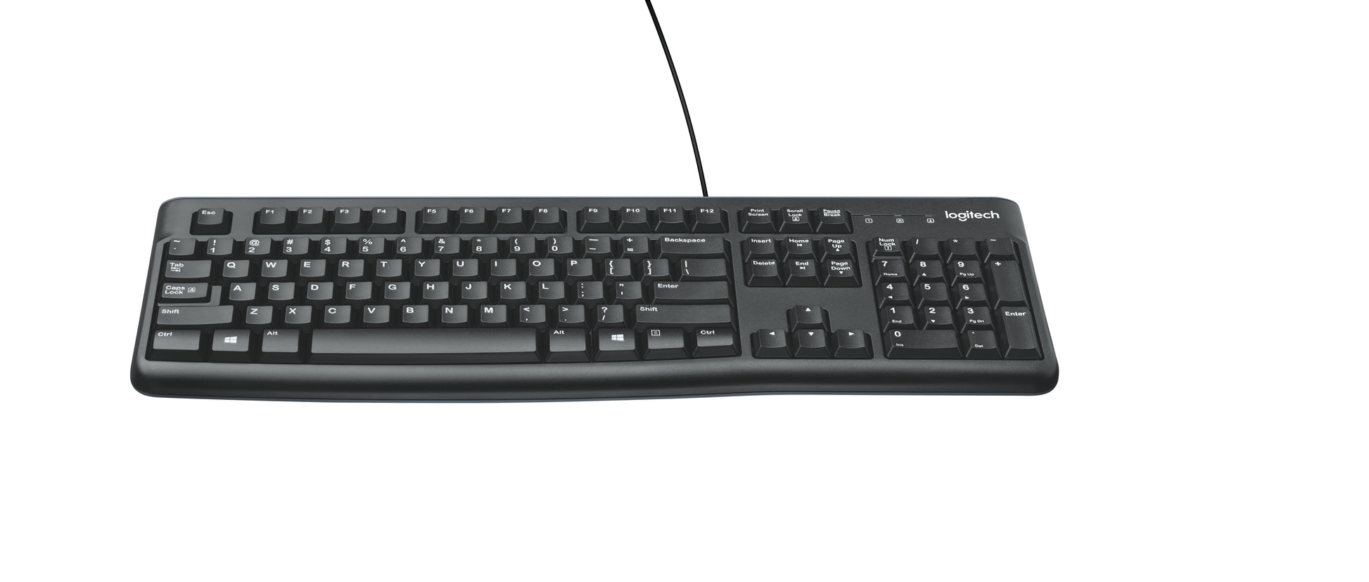 Logitech K120 – Tastatur – kabelgebunden, USB – QWERTY (US-INT) – Schwarz