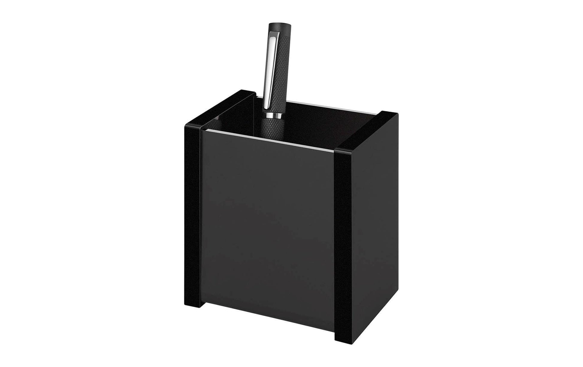 Wedo 63 4001 Stifteköcher – Schwarz, Acryl, B 87 × H 97 × T 60 mm