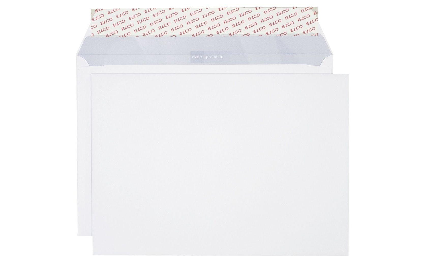 Elco Couvert C4, ohne Fenster, selbstklebend, hochweiss, 120 g/m², mit Innendruck – 10 Stk.